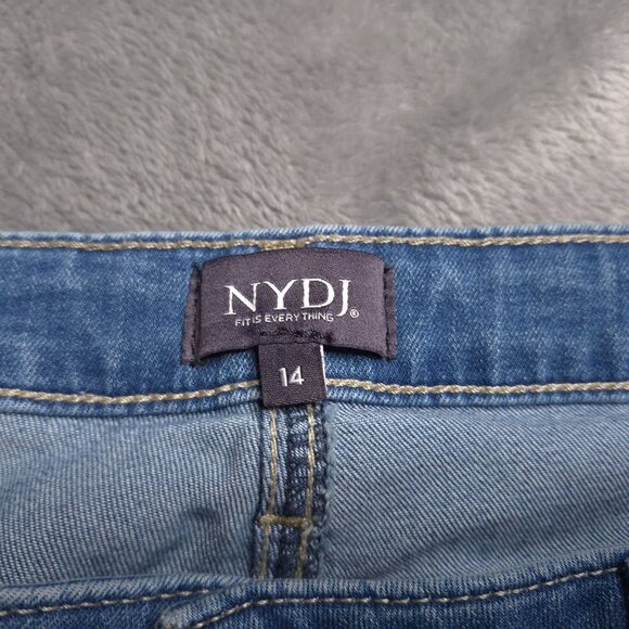 NYDJ Womens Sheri Slim Fit Jeans 14 Medium Wash High Rise Stretch Slimming - Picture 8 of 9